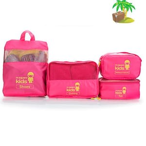 Фото набір сумочок для дитячої валізи рожевого кольору