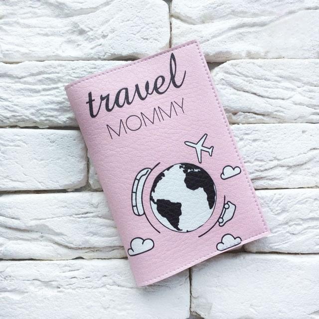 Фото 1 Обложка на паспорт Тревел Мама розовый