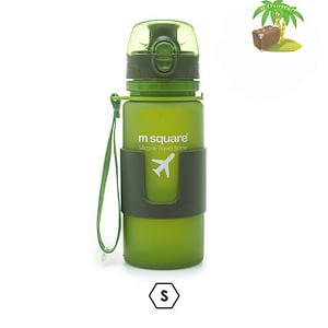 Главное фото зеленая бутылка для воды из мягкого силикона размер L 500мл. Товары для отдыха. Интернет-магазин В Отпуск