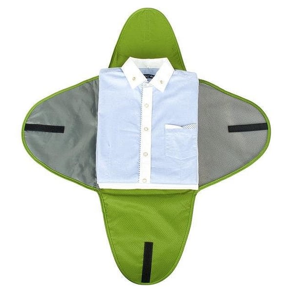 PO-03 Зеленый органайзер для рубашек, юбок и брюк. Фото 2 упаковка рубашки. Товары для отдыха. Интернет-магазин В Отпуск